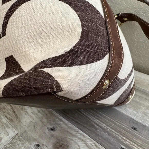 Coach Brown and Cream Shoulder Bag - Picture 11 of 16